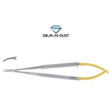 Diam-n-Dust™ Castroviejo Micro Needle Holder Curved - Extra Delicate Stainless Steel, 14 cm - 5 1/2"